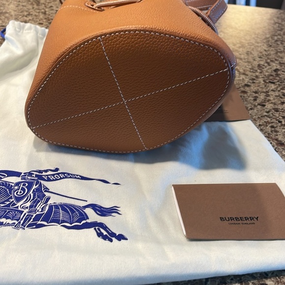 Burberry Monogram leather drawstring bucket bag - Picture 10 of 12